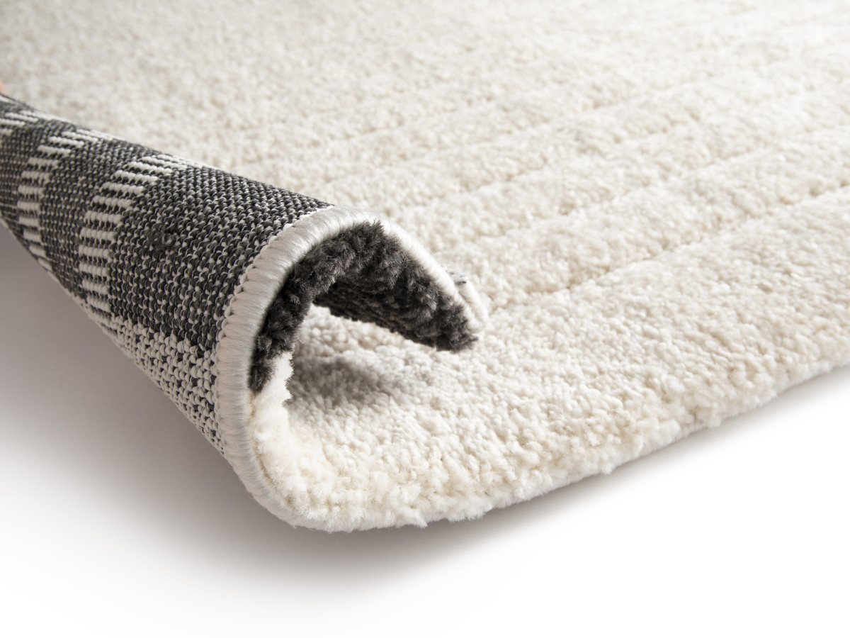 Tapis poils ras DENIS motif abstrait beige — vue 5