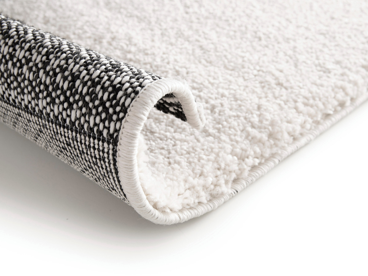 Tapis poils ras ESTELLE motif graphique gris foncé — vue 4