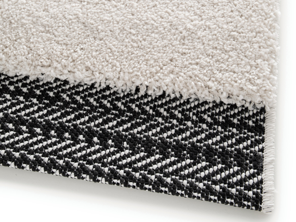 Tapis poils ras ESTELLE motif graphique gris foncé — vue 6