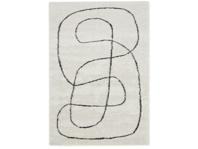 Tapis poils longs LAURE motif abstrait