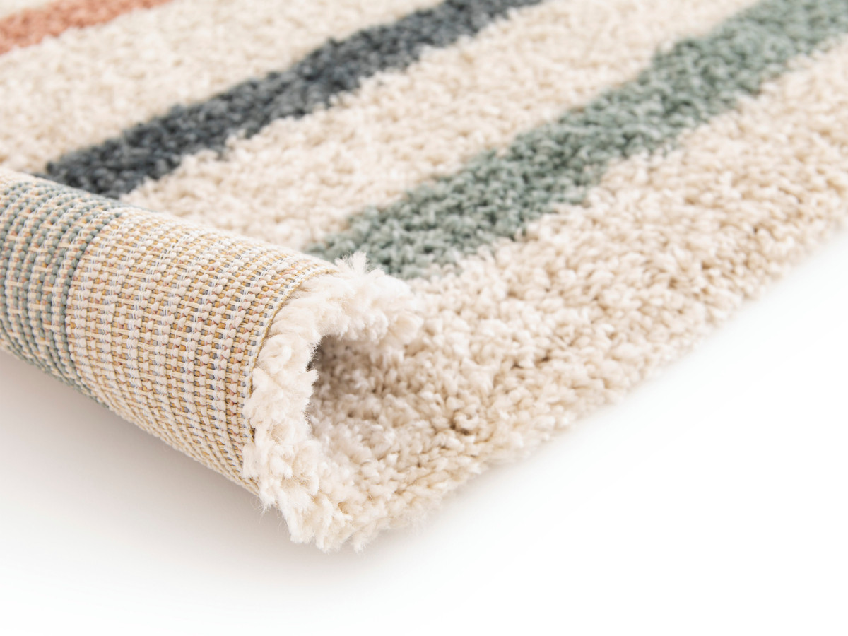 Tapis poils longs LILIA motif abstrait multicolore — vue 5