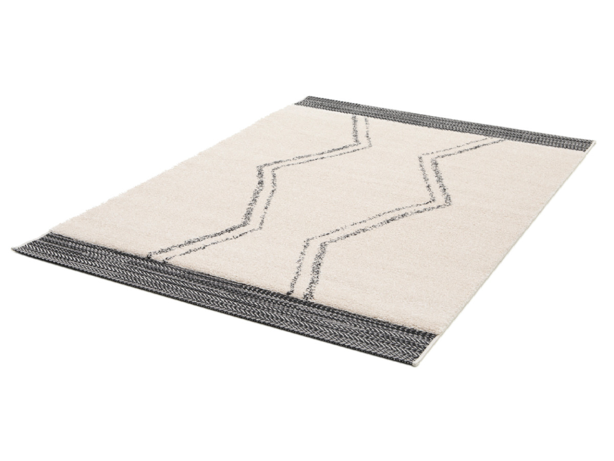 Tapis poils ras LOAN motif graphique