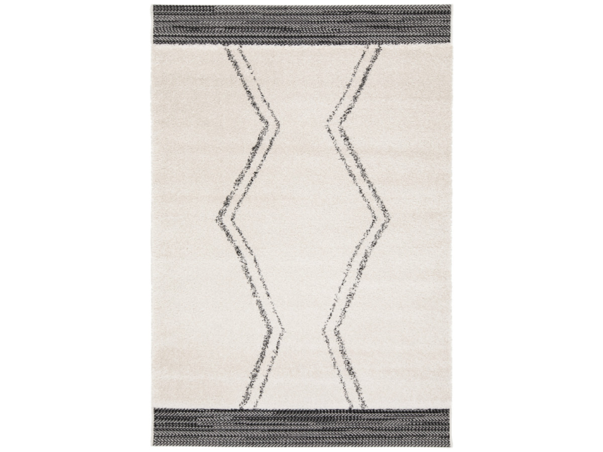 Tapis poils ras LOAN motif graphique