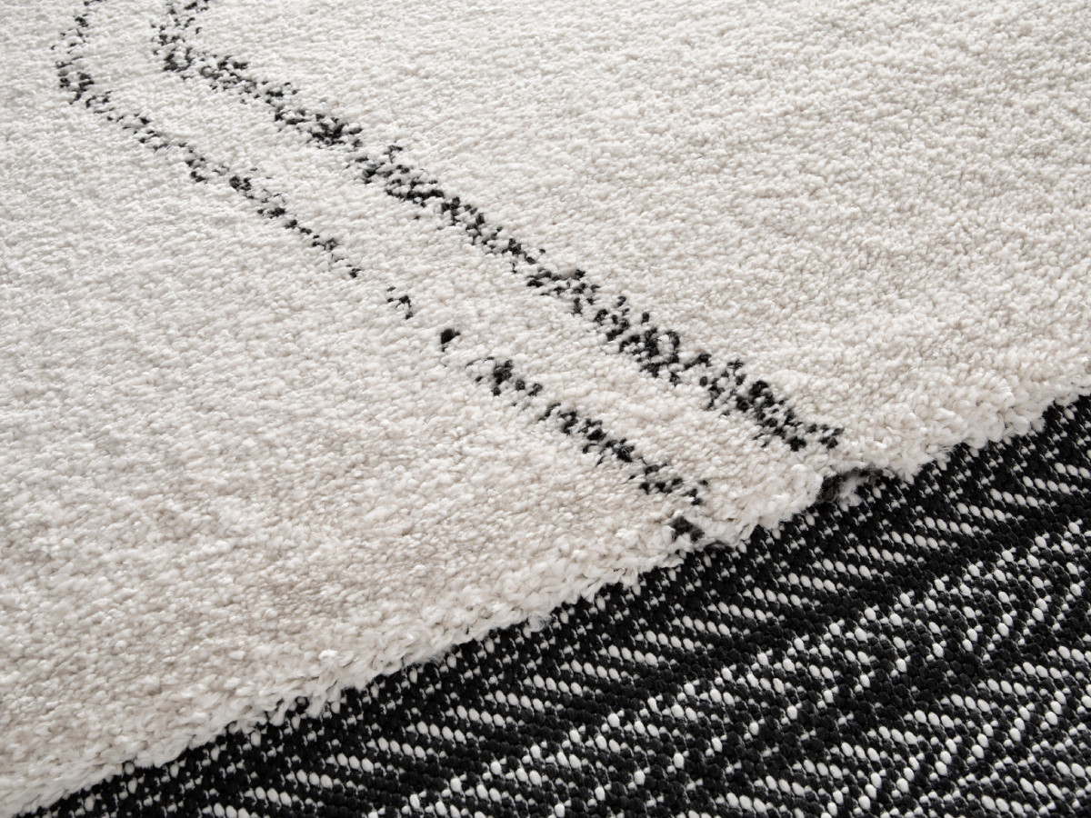 Tapis poils ras LOAN motif graphique