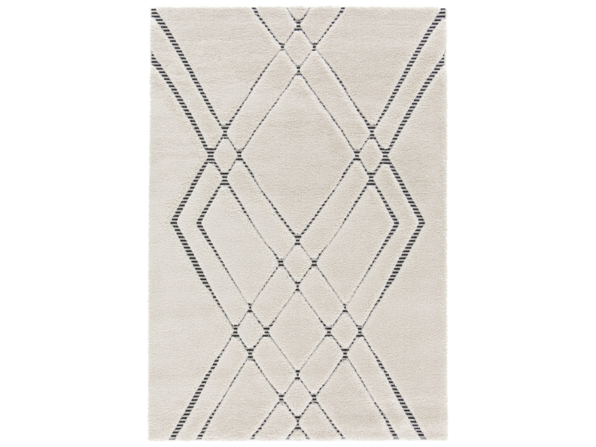 Tapis poils ras LUDO motif graphique