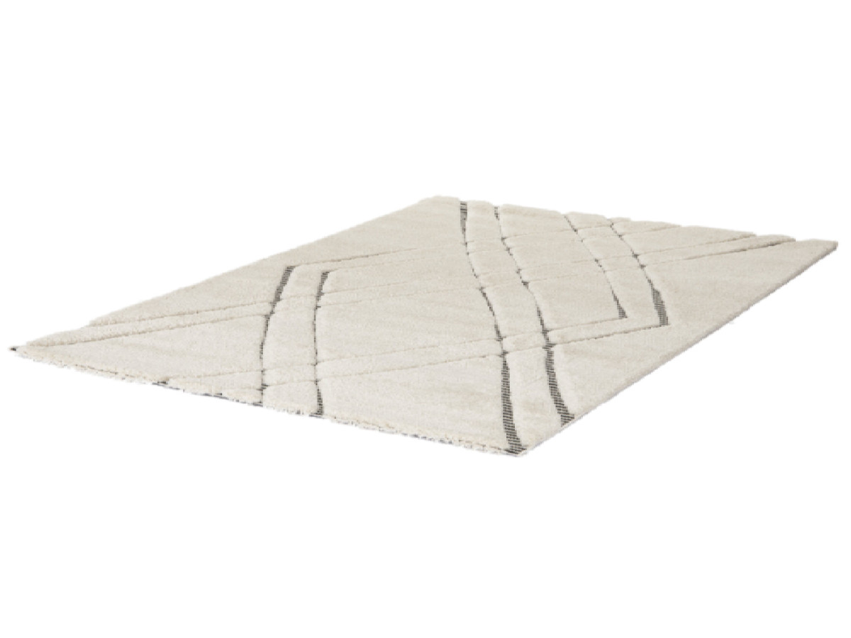 Tapis poils ras LUDO motif graphique