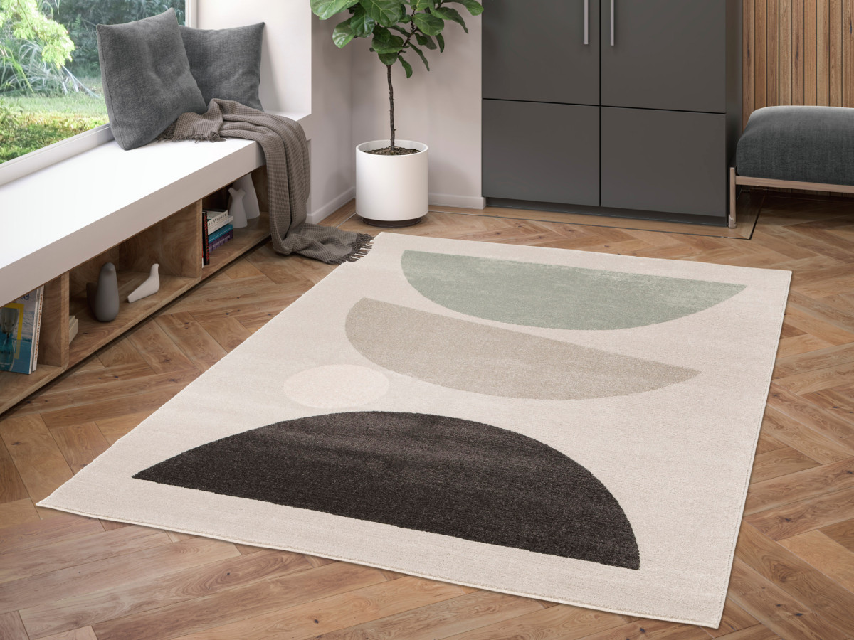 MARTINE laagpolig vloerkleed met abstract patroon