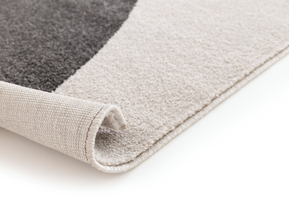 Tapis poils ras MARTINE motif abstrait gris foncé — vue 5