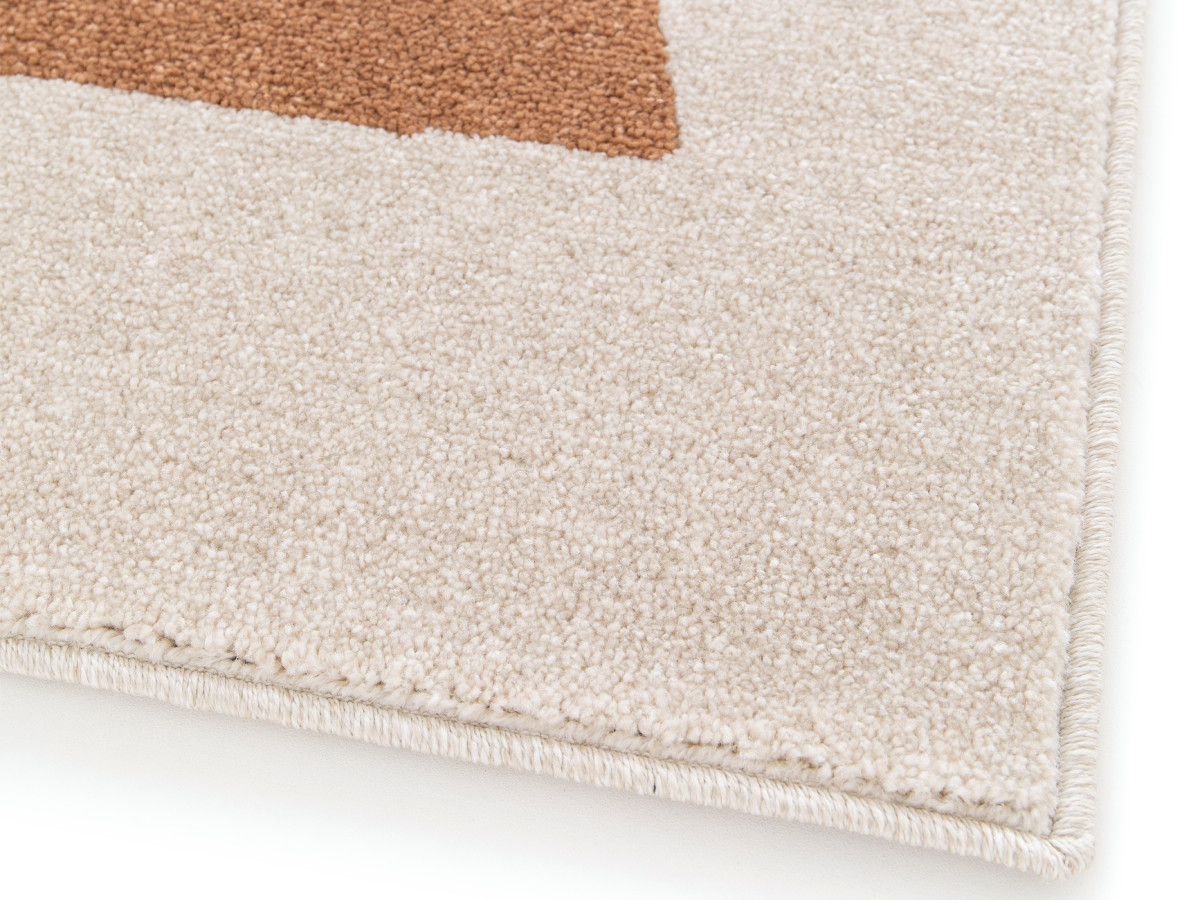 Tapis poils ras MARTINE motif abstrait orange — vue 6