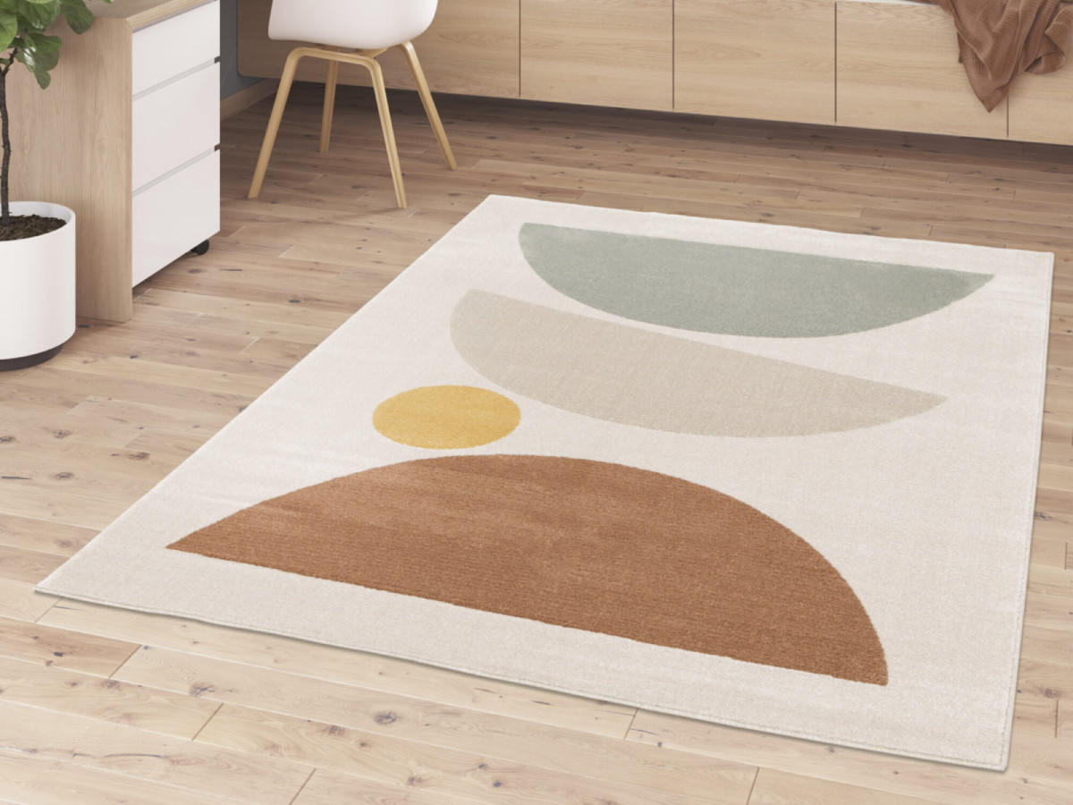 MARTINE laagpolig vloerkleed met abstract patroon