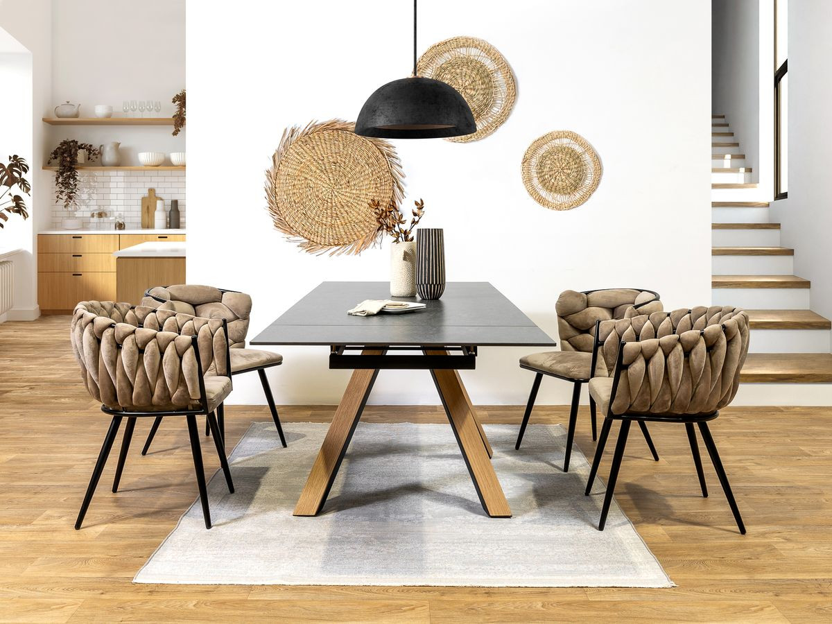 ZOLA uitschuifbare eettafel 160 tot 240 cm keramisch blad