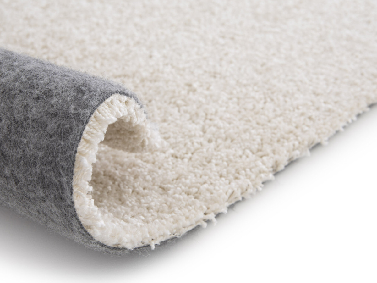 Tapis poils ras lavable MIREILLE uni crème — vue 4