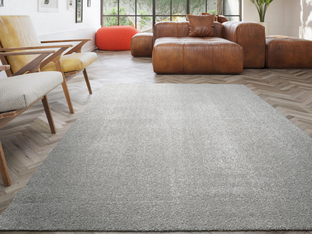 Wasbaar laagpolig vloerkleed MIREILLE effen