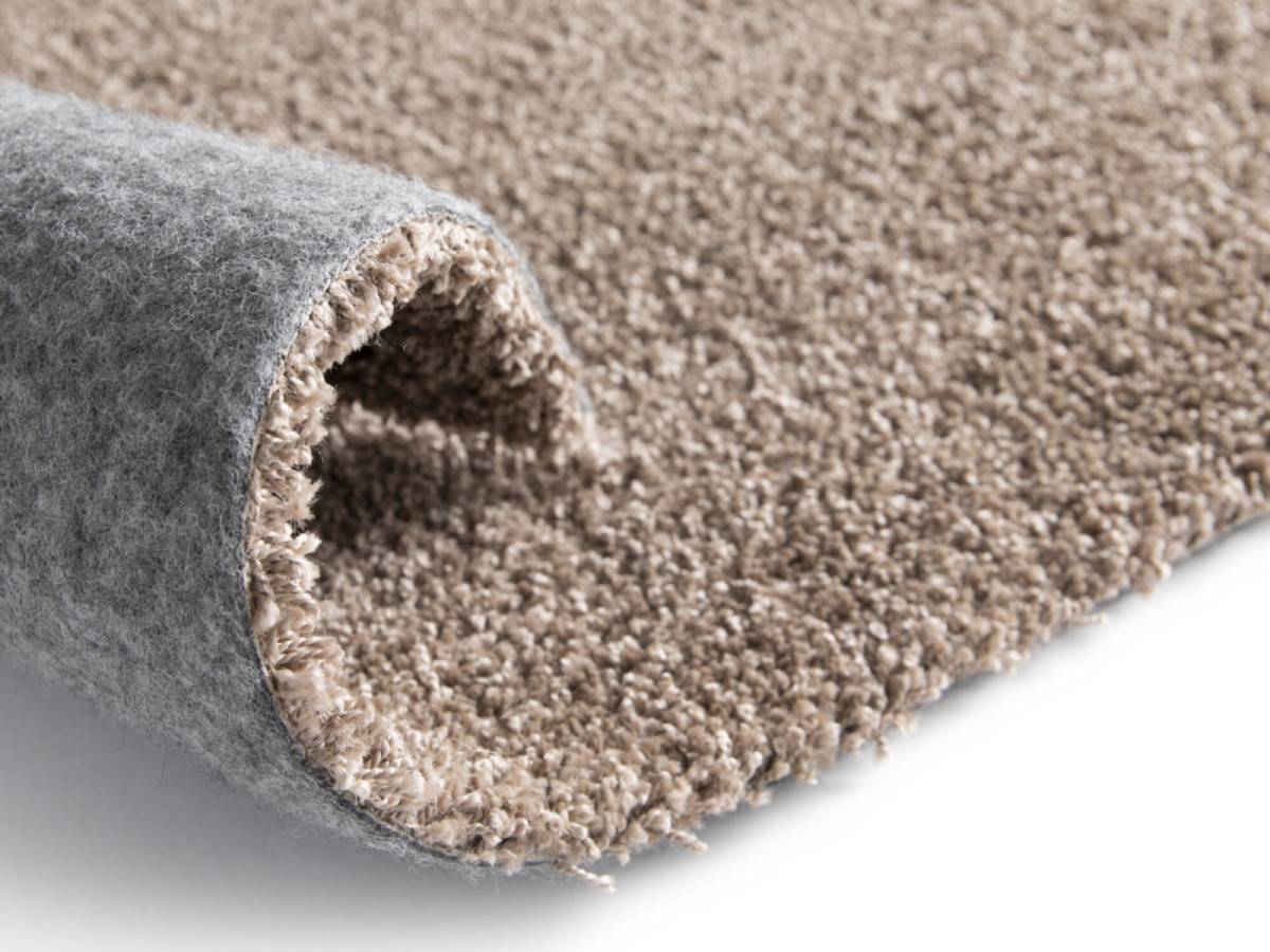 Tapis poils ras lavable MIREILLE uni marron — vue 4