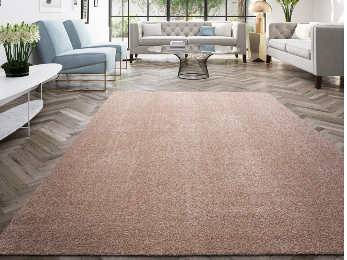 Tapis poils ras lavable MIREILLE uni