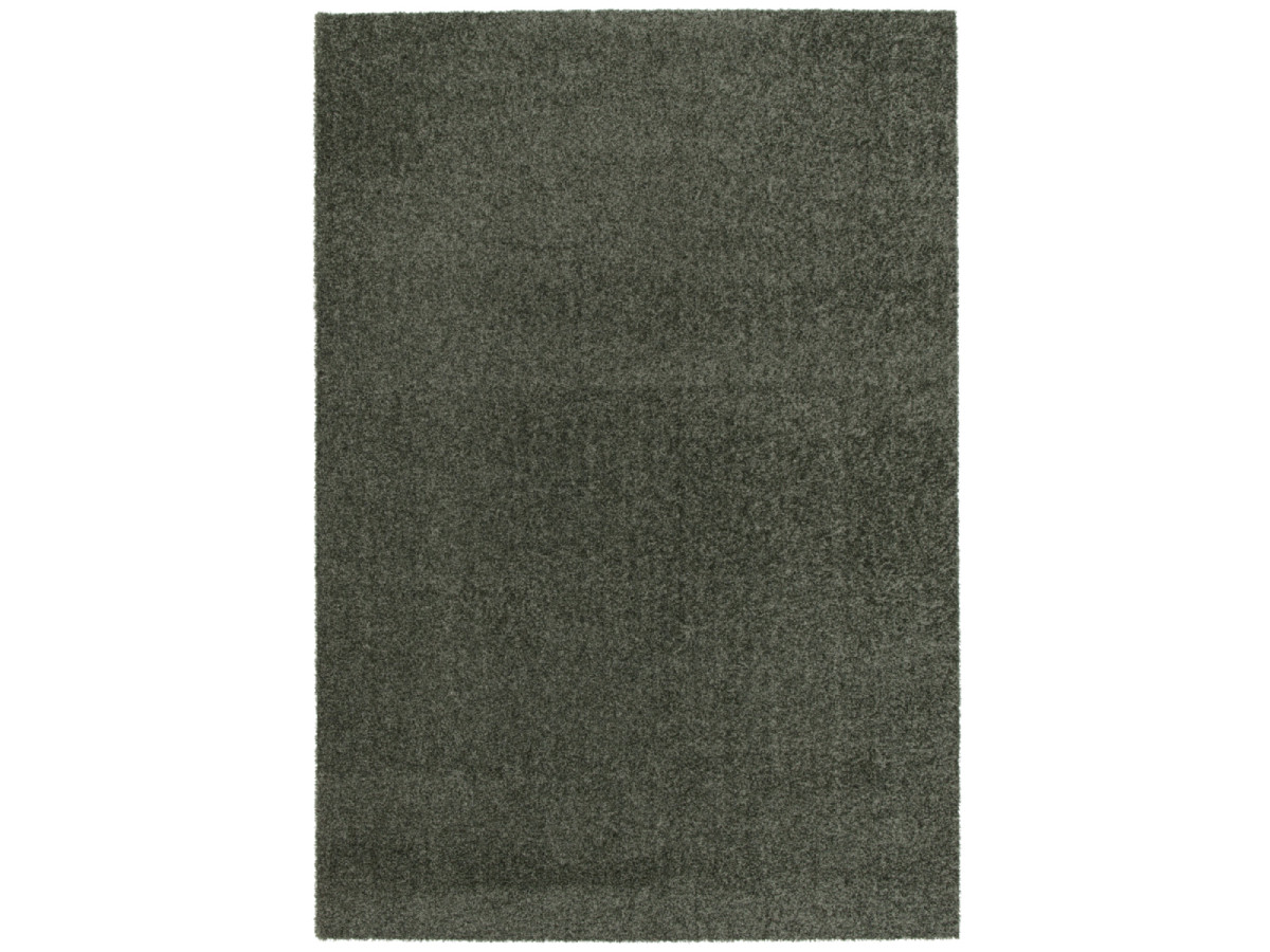 Tapis poils ras lavable MIREILLE uni vert