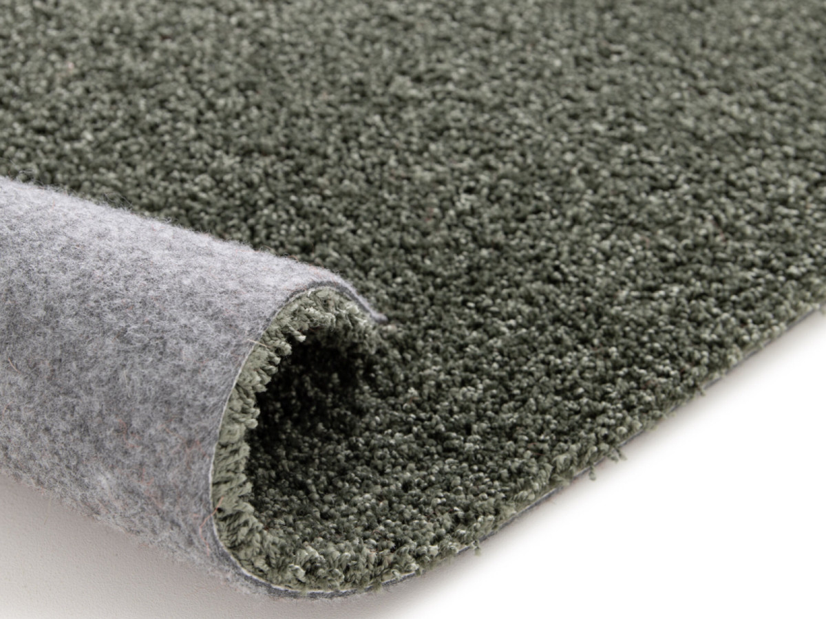 Tapis poils ras lavable MIREILLE uni vert — vue 4