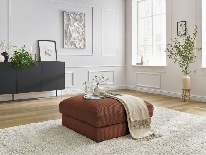 Pouf LEONARD velours côtelé