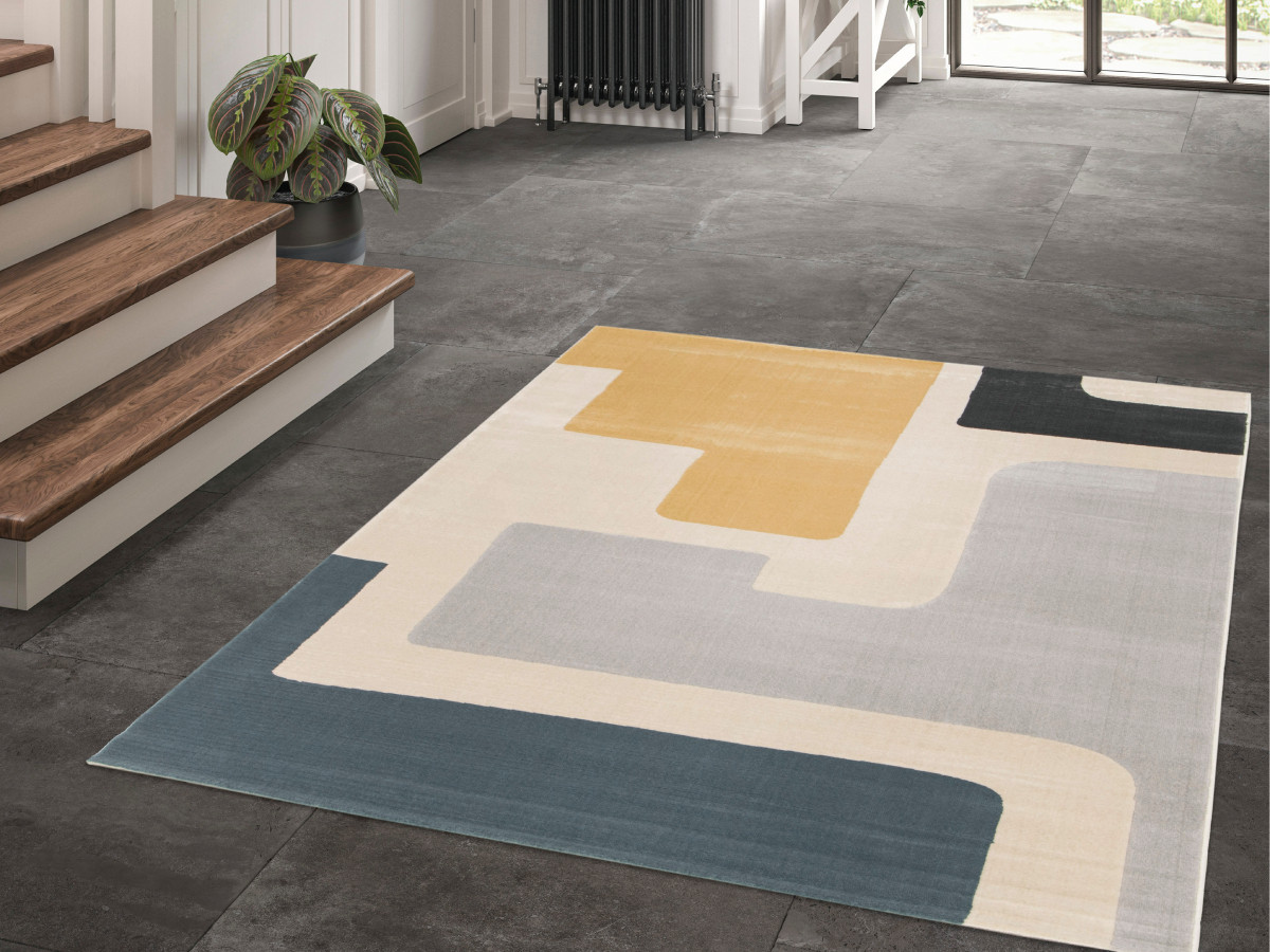 MONIQUE laagpolig vloerkleed met abstract patroon