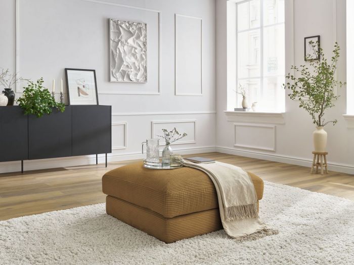 Pouf LEONARD velours côtelé