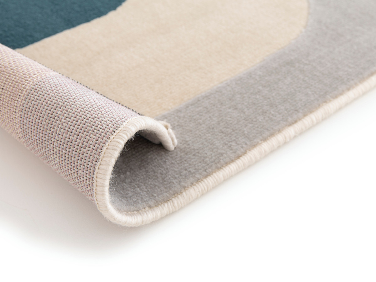 Tapis poils ras MONIQUE motif abstrait jaune — vue 5