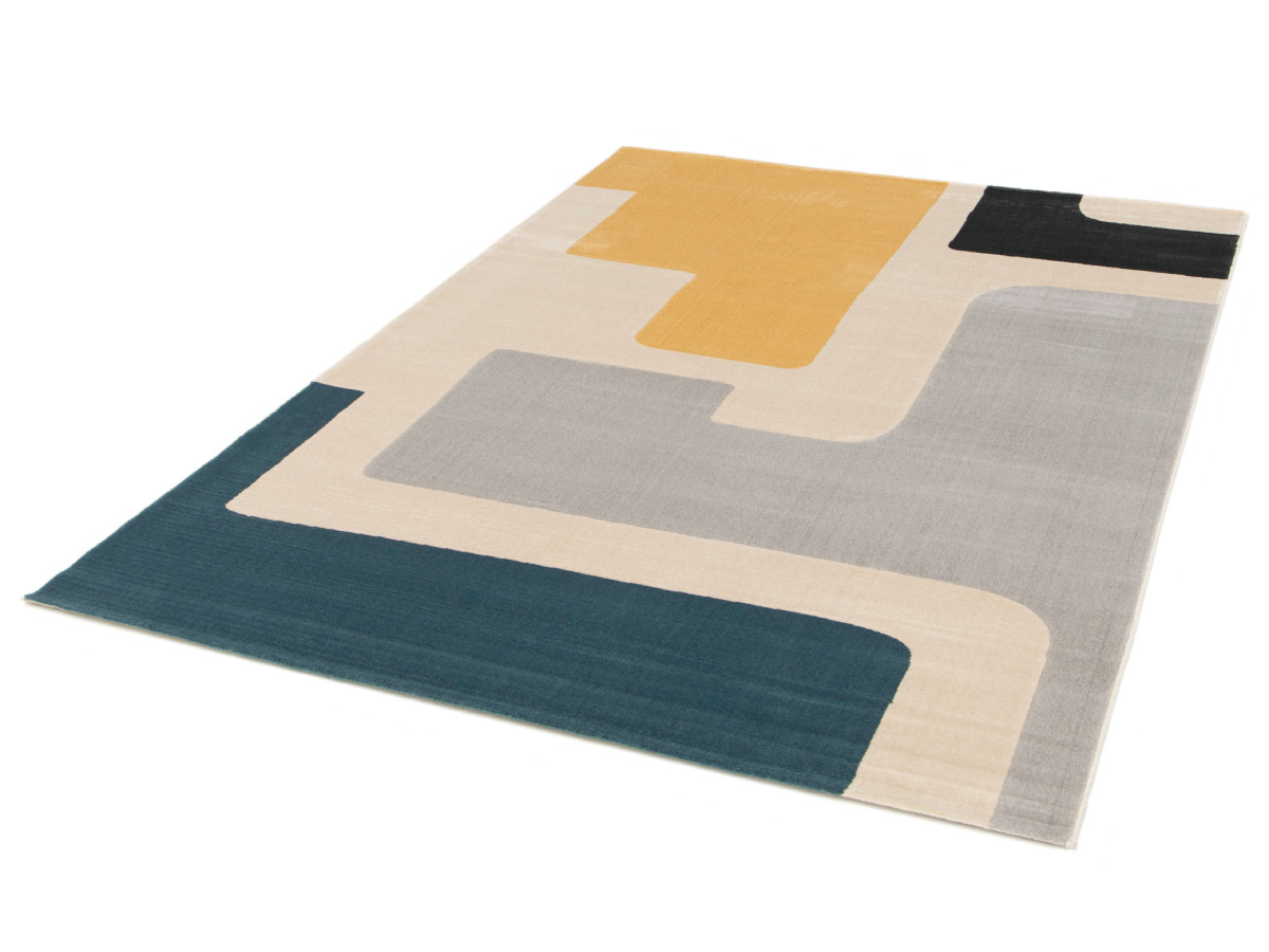 Tapis poils ras MONIQUE motif abstrait