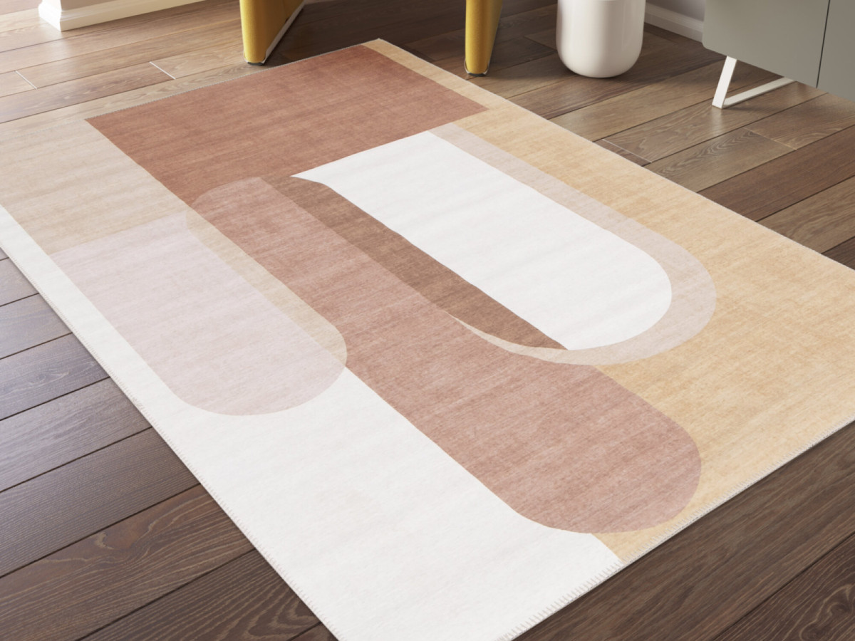 NADINE laagpolig vloerkleed met abstract patroon