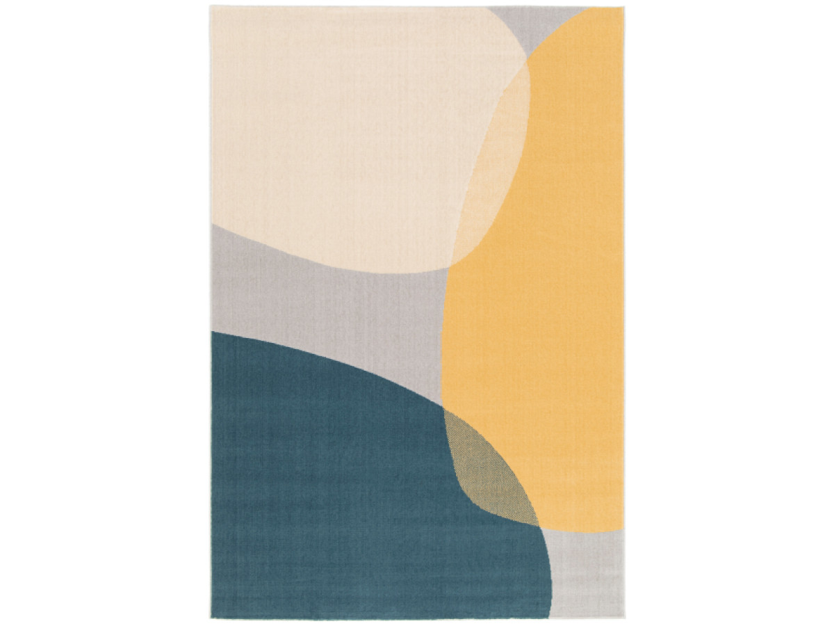 Tapis poils ras NICOLE motif abstrait