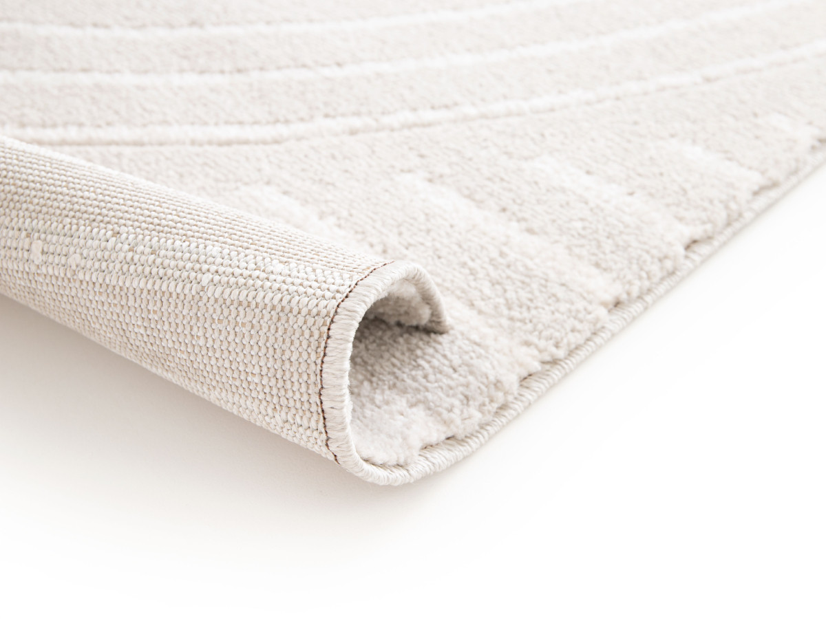 Tapis poils ras ODILE motif abstrait gris clair — vue 5