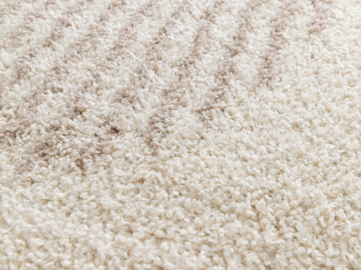 Tapis poils ras PASCALE motif abstrait beige — vue 5