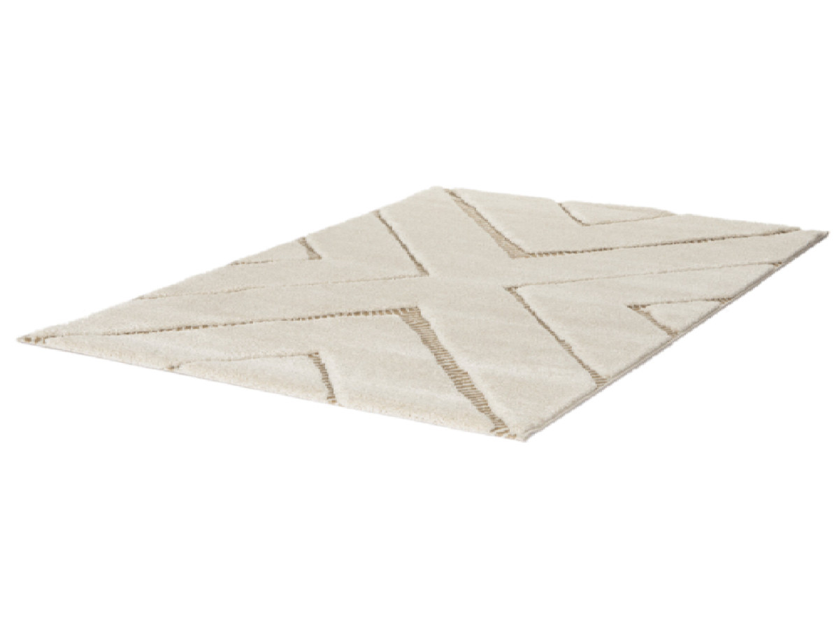 RACHIDA kortpolig vloerkleed met grafisch patroon