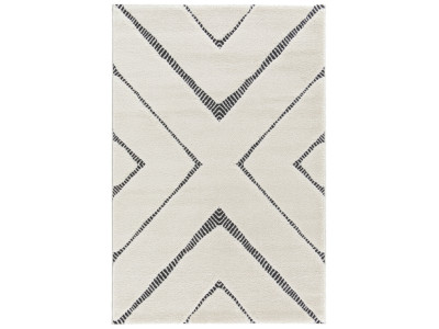 Tapis poils ras RACHIDA motif graphique