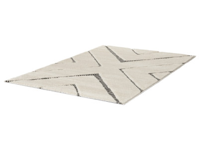 Tapis poils ras RACHIDA motif graphique