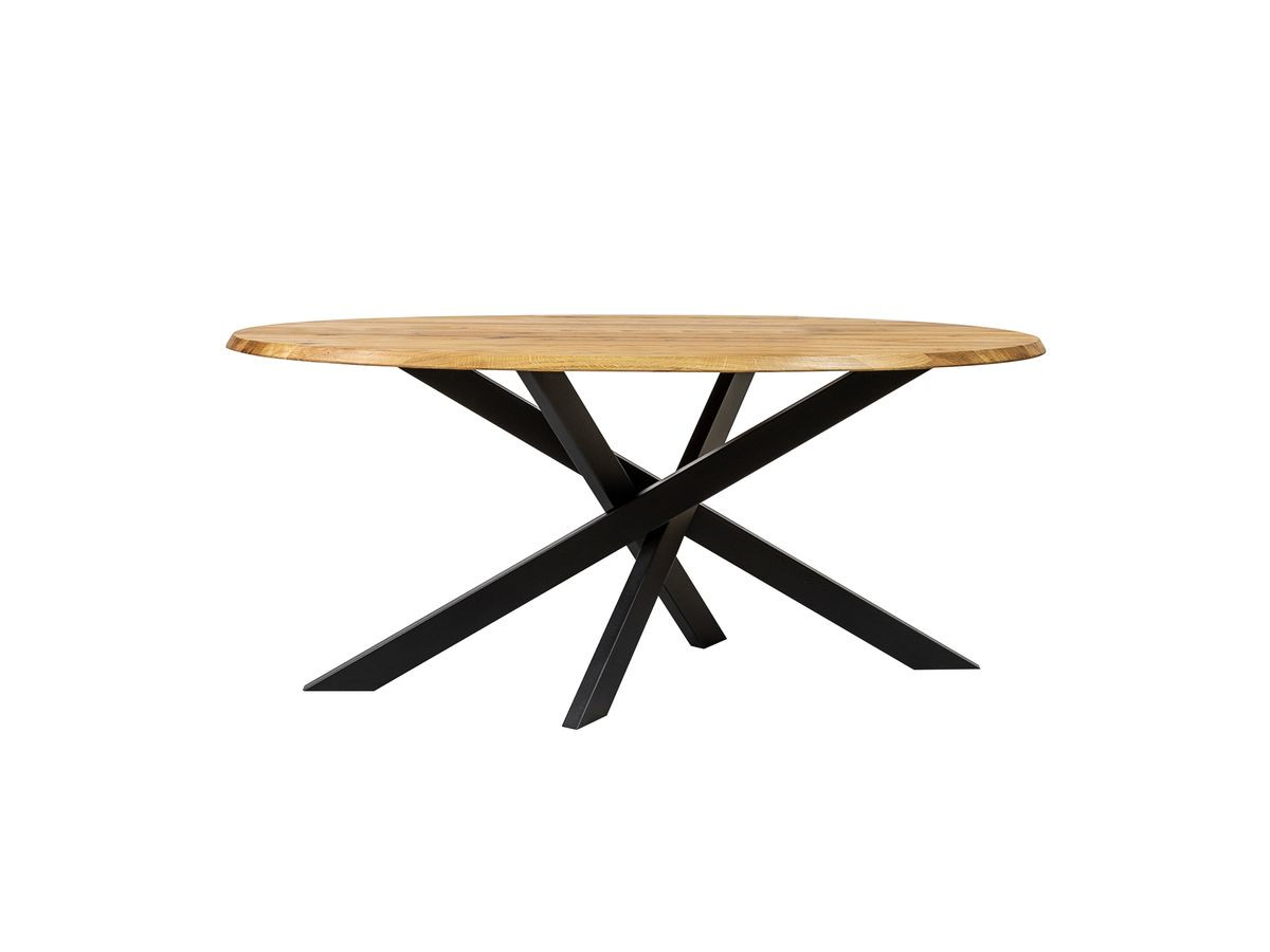 ADELE 200 cm ovale eettafel in massief eiken
