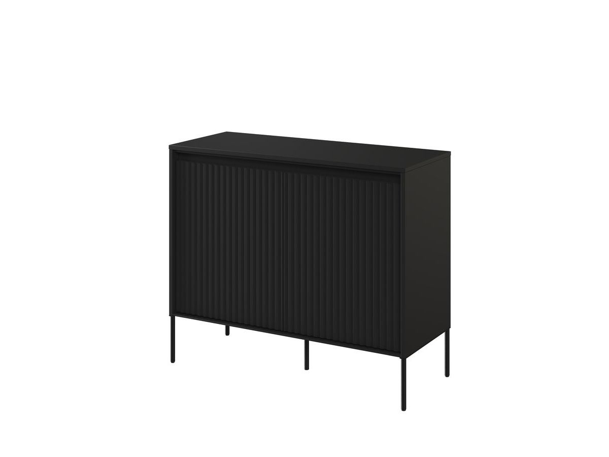 LENARA 100 cm 2-deurs dressoir met lamellen en LED's