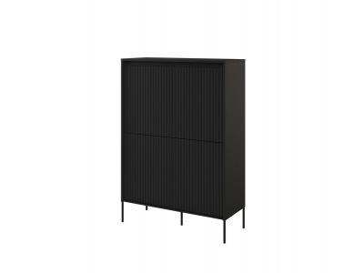 Buffet haut 4 portes 100 cm LENARA avec tasseaux et LED