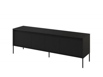 Meuble TV 4 portes 167 cm LENARA avec tasseaux et LED