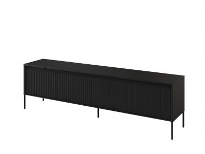 Meuble TV 4 portes 193 cm LENARA avec tasseaux et LED