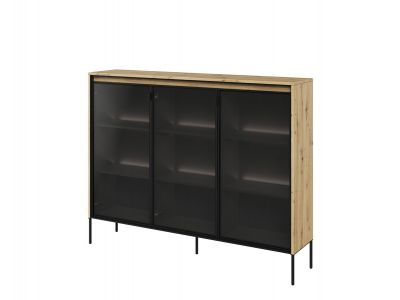 Meuble vitrine H.118 cm LENARA avec LED