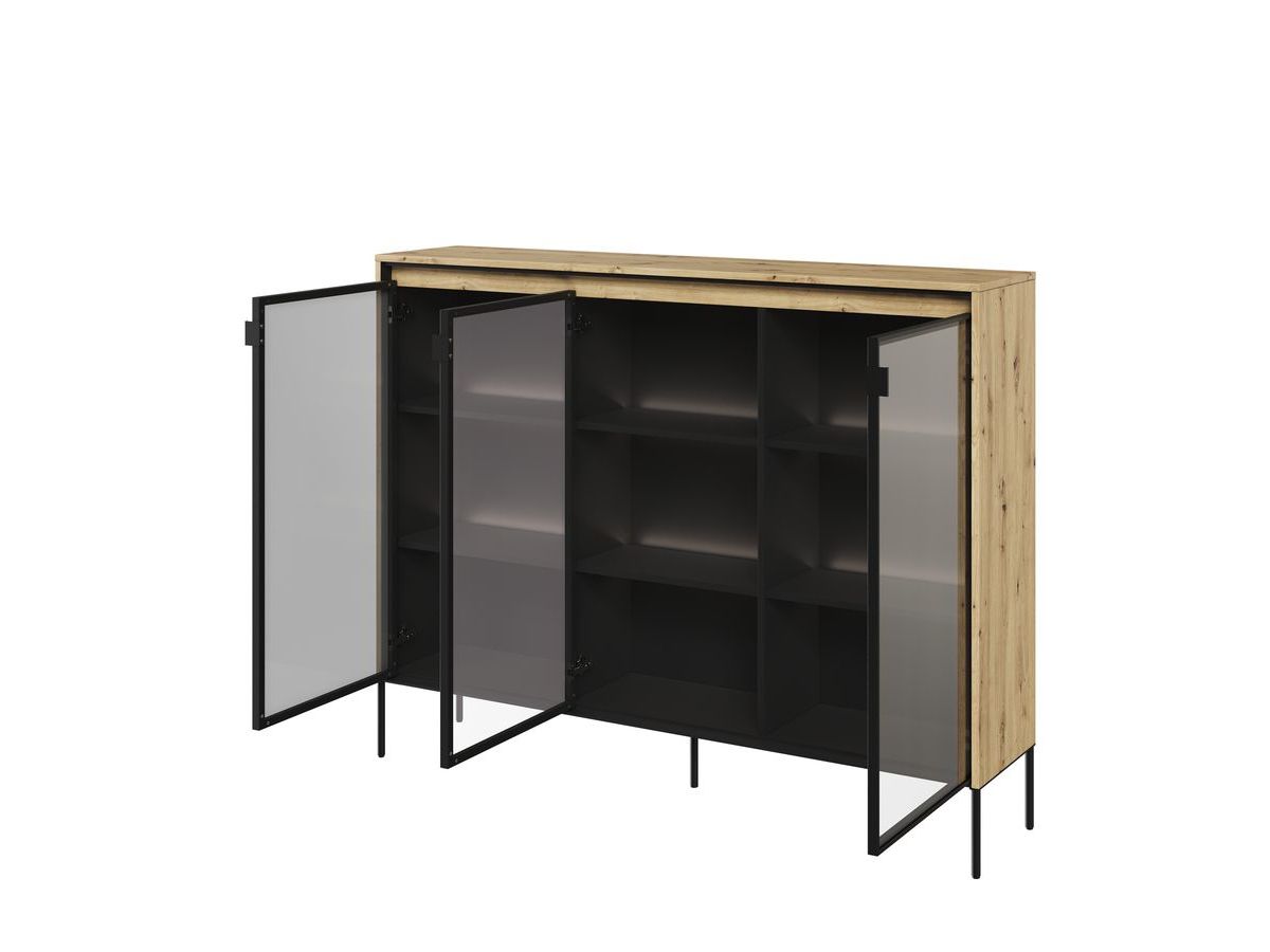 LENARA H.118 cm vitrinekast met LED