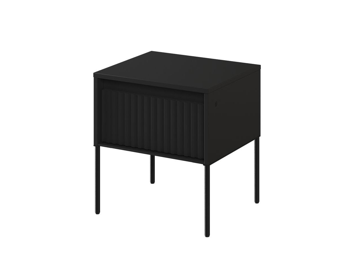 Table de chevet 1 tiroir LENARA avec tasseaux et LED