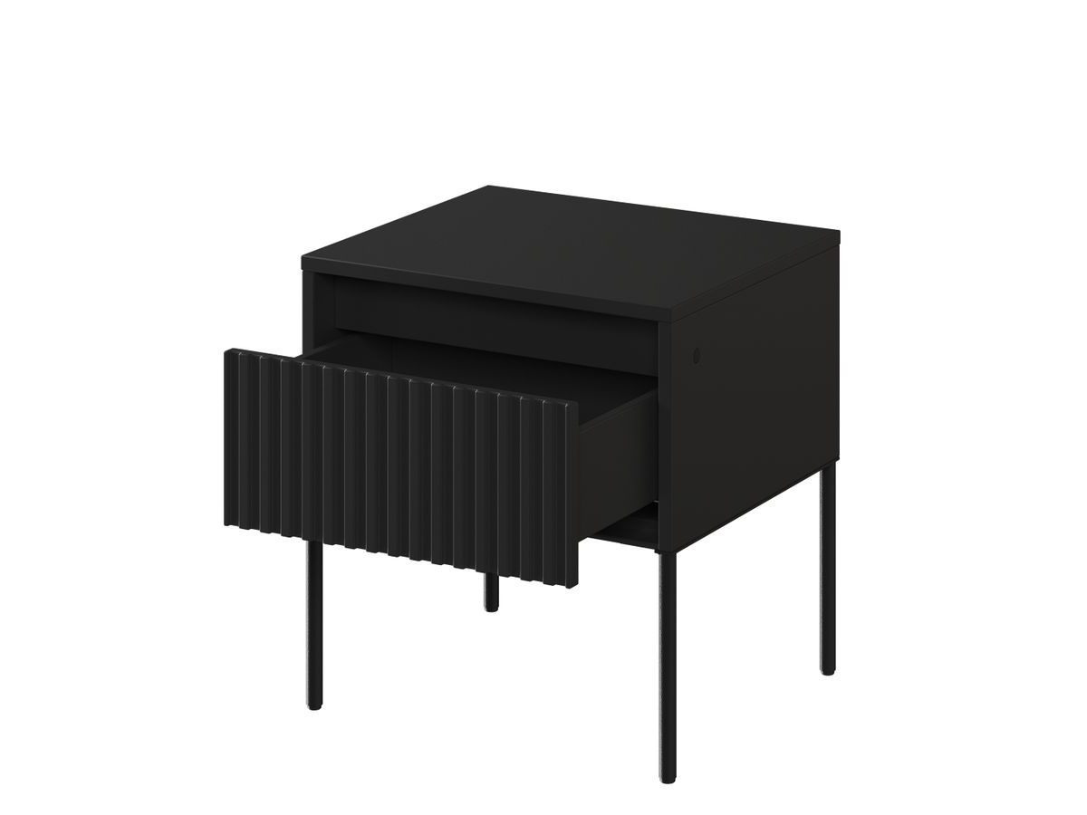 Table de chevet 1 tiroir LENARA avec tasseaux et LED
