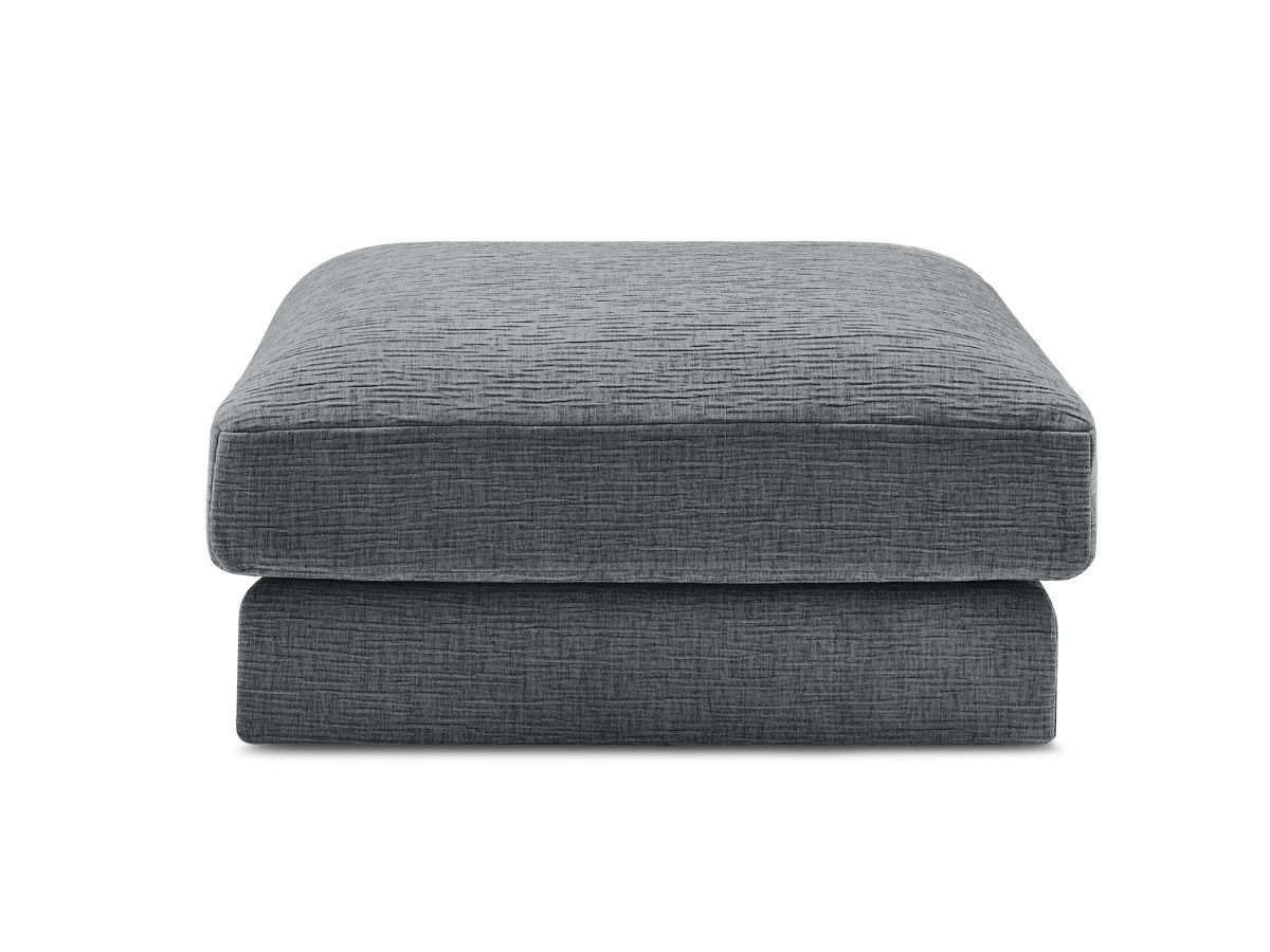 Canapé d'angle fixe EVEREST tissu chiné - Orange - Angle droit - 10 coussins