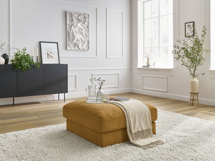 Pouf LEONARD tissu texturé