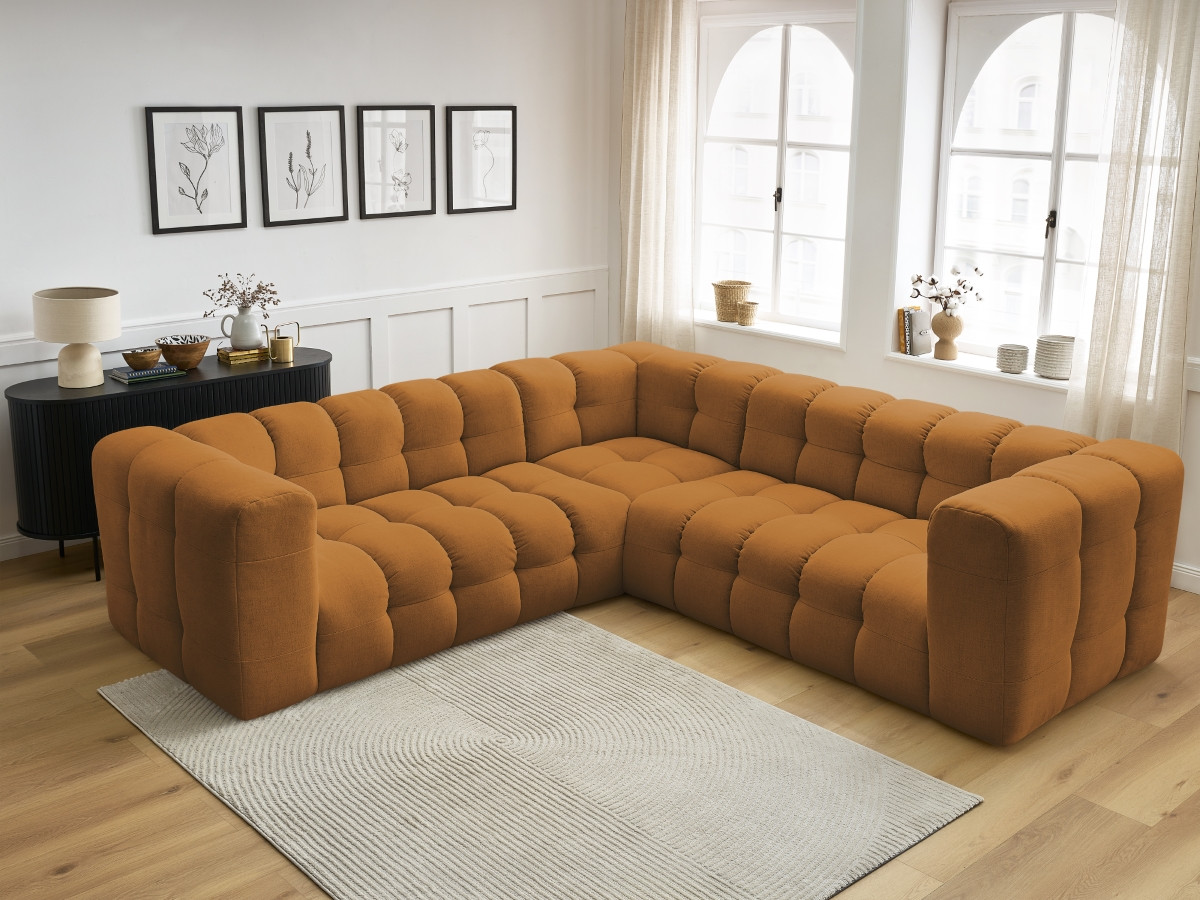 Canapé d'angle réversible CLOUD jaune — vue 6