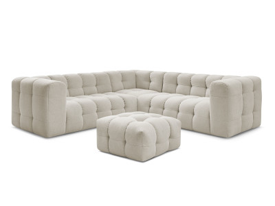 Canapé d'angle réversible CLOUD avec pouf