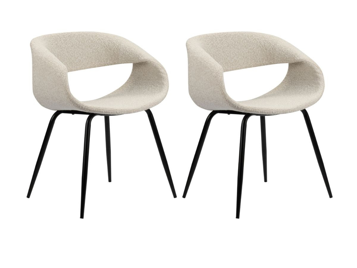 Set van 2 ISABELLE stoelen in badstof