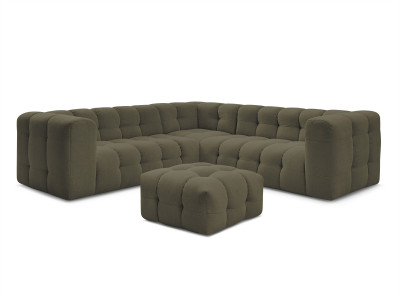 Canapé d'angle réversible CLOUD avec pouf