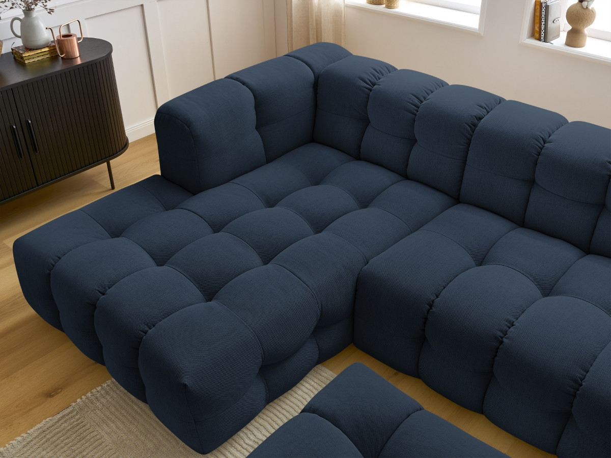 Canapé d'angle fixe CLOUD avec pouf