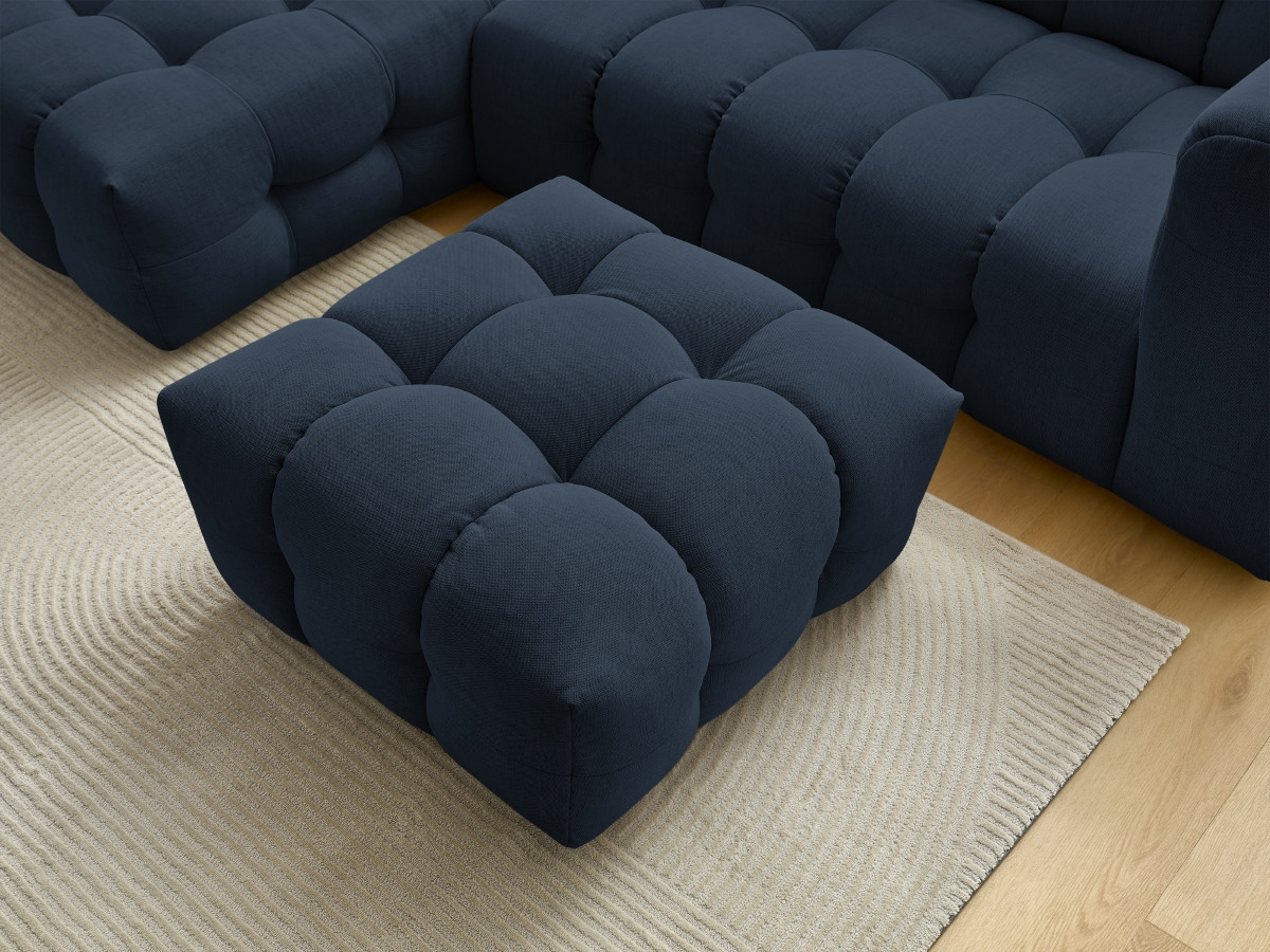 Canapé d'angle fixe CLOUD avec pouf